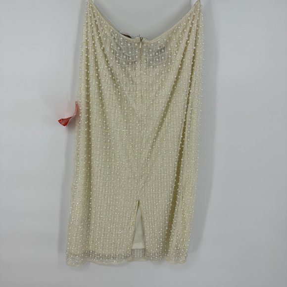 Starlet Pearl Embellished Pencil Midi Skirt Size 12 NWT *flaws* - Picture 12 of 12